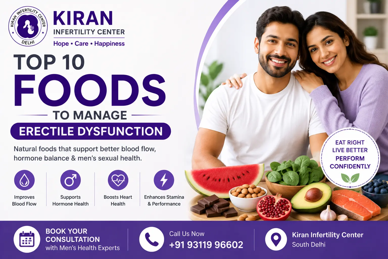 Foods to Manage Erectile Dysfunctio